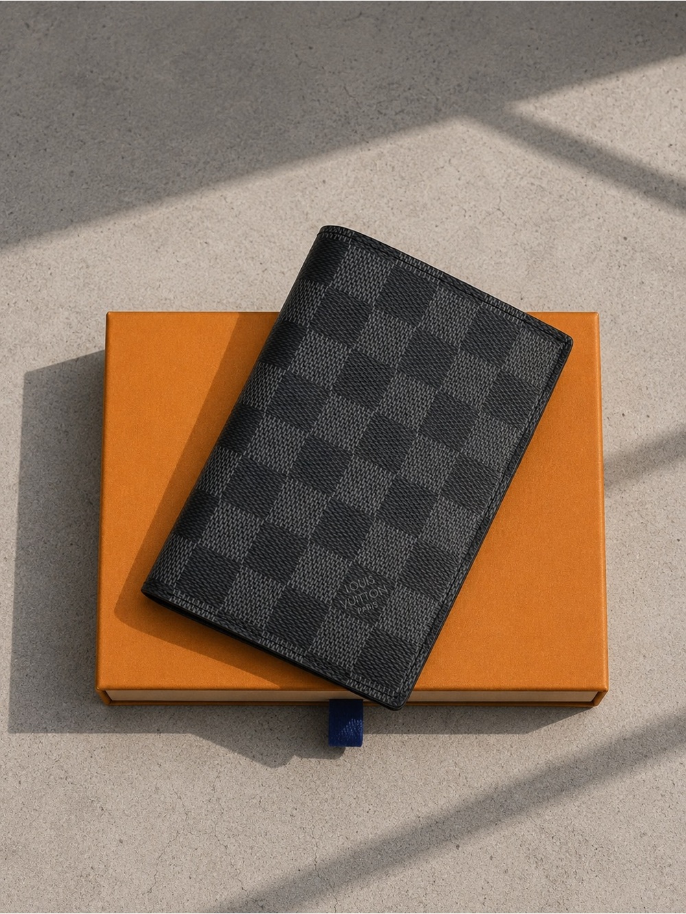 N64411 Luxury Black Passport Cover - NFC Chipped - New with Box & Dust Bag